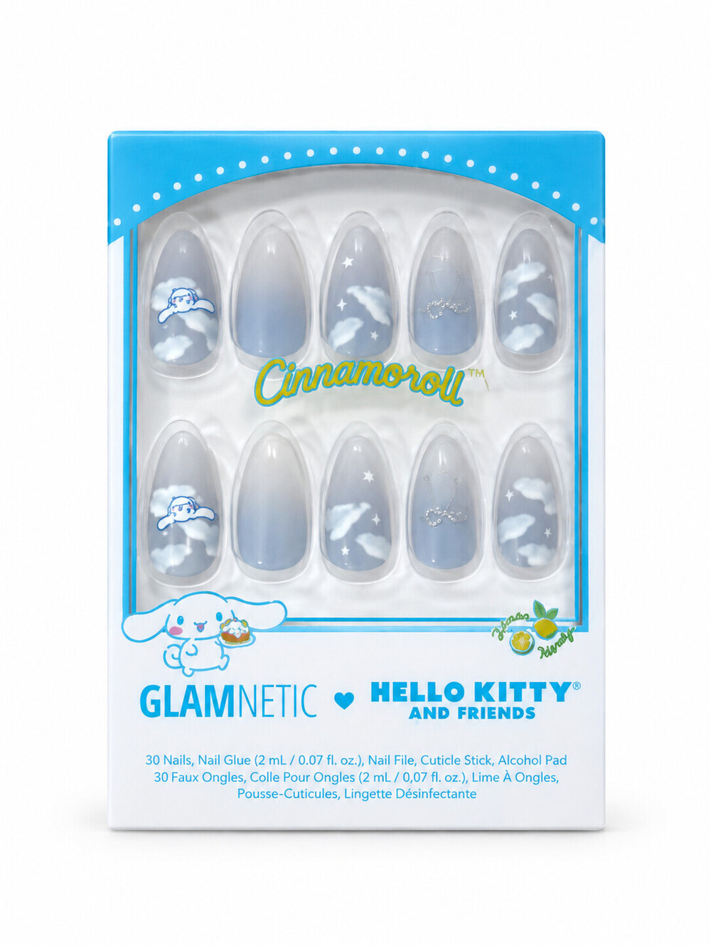 Brand new Glamnetic x Hello Kitty and Friends Cinnamoroll Cloud press-on nail